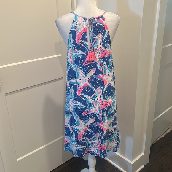 Lilly Pulitzer Margot Swing Dress in Indigo Star Struck Sz M - Picture 9 of 13